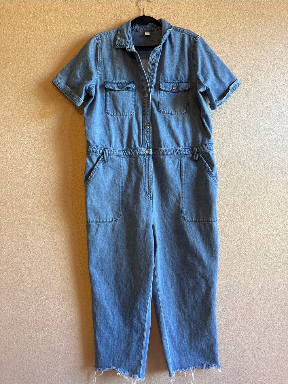 Old Navy Short-Sleeve Denim Jumpsuit